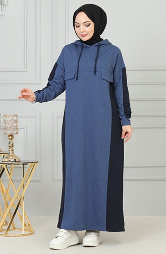 Robe De Sport A Capuche 3027-03 Indigo 3027-03