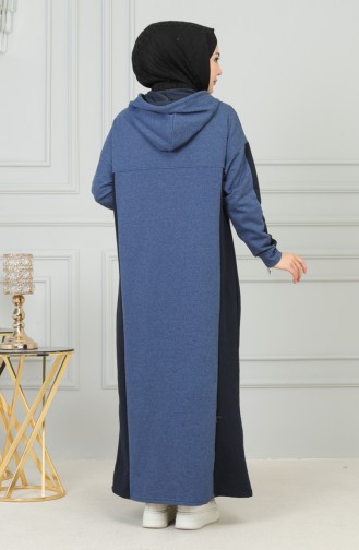 Sportkleid Mit Kapuze 3027-03 Indigo 3027-03