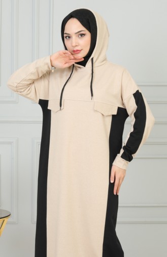 Hooded Sports Dress 3027-04 Stone 3027-04