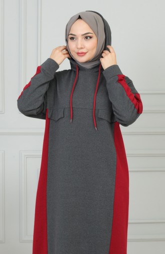 Sportkleid Mit Kapuze 3027-06 Anthrazit 3027-06