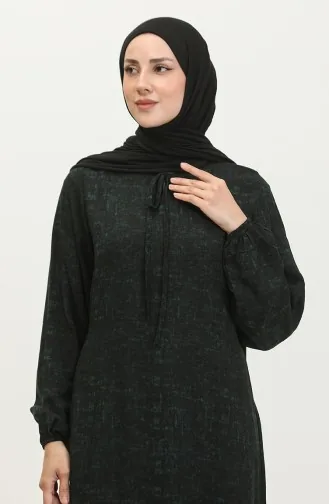 فستان فيسكوز طويل 6677-01 أخضر 6677-01