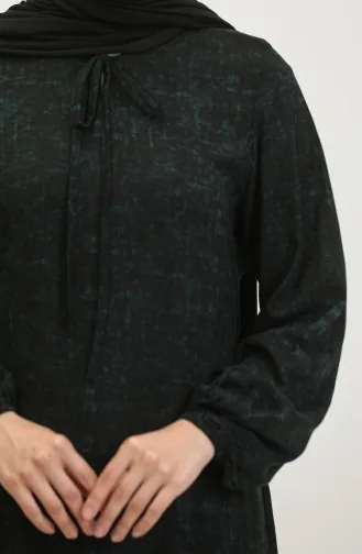 فستان فيسكوز طويل 6677-01 أخضر 6677-01