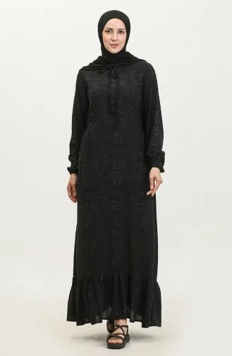 Viscose Long Sleeve Dress 6677-04 Black 6677-04