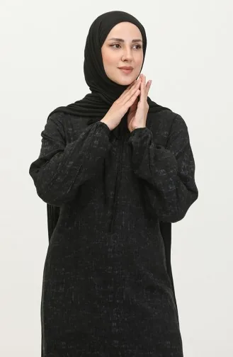 Viscose Long Sleeve Dress 6677-04 Black 6677-04