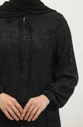 Viscose Long Sleeve Dress 6677-04 Black 6677-04