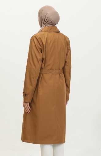 Lange Damestrenchcoat Met Riem Groot Formaat 8549 Tan 8549.TABA