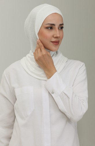 Hijab-Haube Mit Halskragen 90153-03 Ecru 90153-03