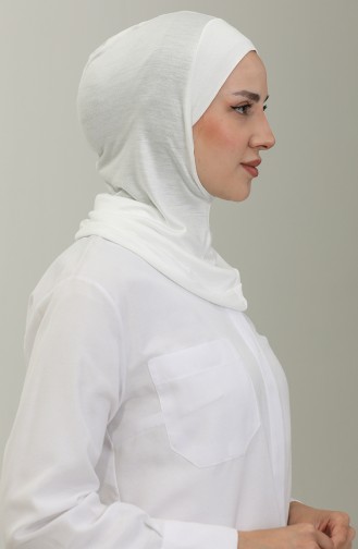 Hijab-Haube Mit Halskragen 90153-03 Ecru 90153-03