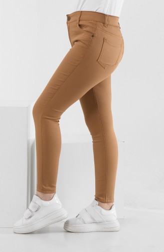 Dar Paça Kot Pantolon 1304-01 Kahverengi