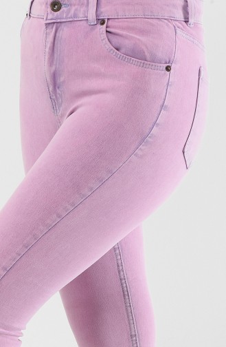 Dar Paça Kot Pantolon 30092-01 Lila