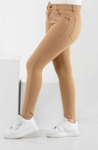 Dar Paça Kot Pantolon 30491-01 Sütlü Kahve