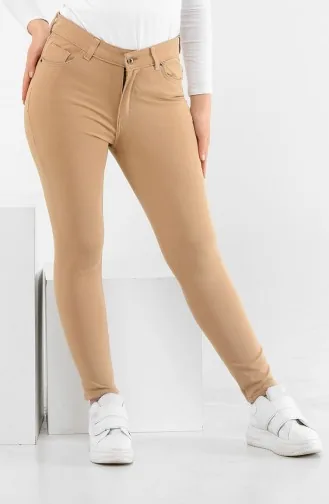 Dar Paça Kot Pantolon 30491-01 Sütlü Kahve