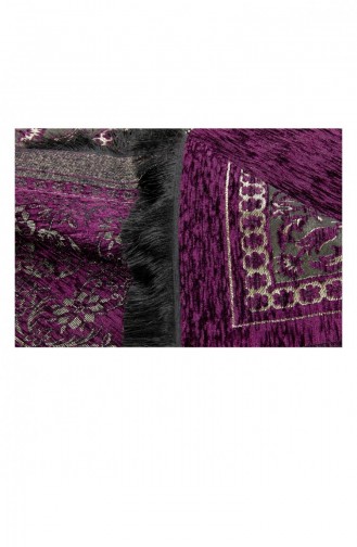 Tapis De Prière En Chenille épaisse Mihrab De Luxe Prune 0000000852258 0000000852258