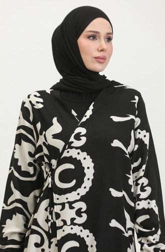 فستان الصلاة من رباط من جنب  4483K-01 أسود 4483K-01