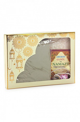 Mink Women`s Practical Headscarf Zippered One-Piece Prayer Dress Prayer Mat Set 05 17 1231 05.17.1231