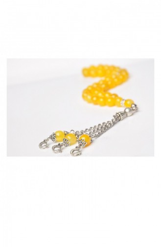 Faceted Yellow Agate Rosary 1576181576188 1576181576188