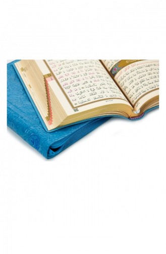 Benim Kuranım Sade Arapça Çanta Boy Mavi Kılıflı Mühürlü Bilgisayar Hatlı 4403544035006