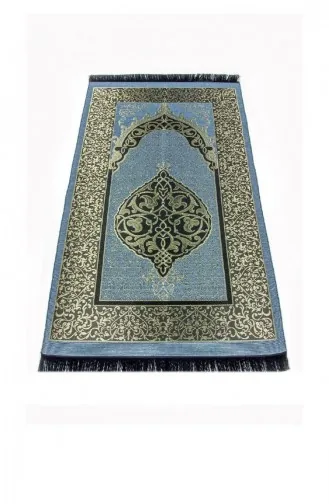 Tapis De Prière Ottoman économique En Taffetas 0150 Bleu 4447694447692 4447694447692