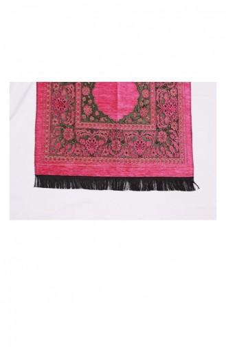 Luxury Thick Chenille Prayer Rug With Mihrab 0230 Pink Color 4448334448338 4448334448338