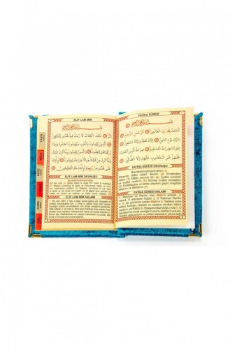 Mit Samt überzogene Yasin-Büchertaschengröße Personalisierter Teller Gebetsmatte Gebetsperlen Verpackt In Benzinfarbe Mevlüt-Geschenk 4481744481748 4481744481748
