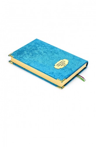 Coran Recouvert De Velours Nom Plaque Personnalisée Plaine Arabe Taille Moyenne Bleu 4503474503474 4503474503474