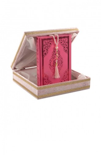 Elegant Velvet Boxed Quran And Pearl Prayer Beads Set For Mother`s Day 4504184504188 4504184504188