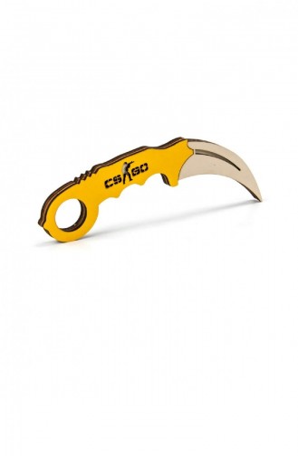 Ahşap Karambit Cs Go Karambit Oyuncak Eğitici Oyuncak Sarı 4531474531470