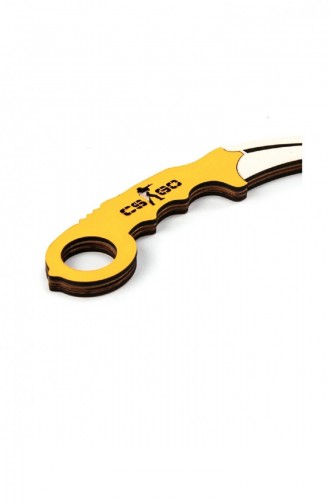 Ahşap Karambit Cs Go Karambit Oyuncak Eğitici Oyuncak Sarı 4531474531470