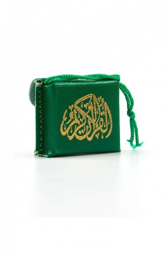 Mini Koran Met Leren Tas Effen Arabisch Groene Kleur 25 Stuks 4531814531818 4531814531818