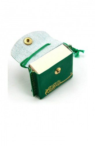 Mini Koran Met Leren Tas Effen Arabisch Groene Kleur 25 Stuks 4531814531818 4531814531818