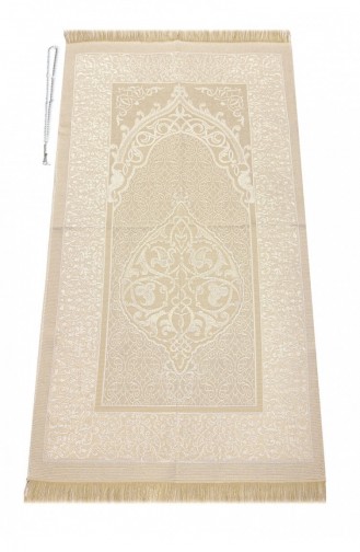 Şantuk Kumaş Kaplı Yasin Kitabı Çanta Boy İsme Özel Plakalı Seccadeli Tesbihli Keseli Beyaz Renk Mevlid Hediyeliği 4549794549792