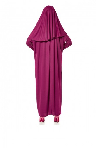 One Piece Prayer Dress Fuchsia 5015 And Prayer Rug And Zikirmatik Triple Set 4561944561942 4561944561942