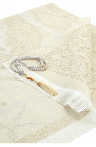 Luxury Light Color Ottoman Chenille Prayer Rug Rosary Gift Cream 4897654300311 4897654300311