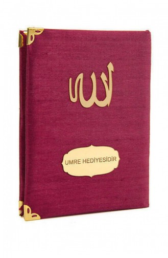 10 Stück Mit Shantuk-Stoff überzogene Yasin-Büchertaschengröße Personalisierter Teller Weinrote Farbe Islamische Geschenke 4897654300415 4897654300415