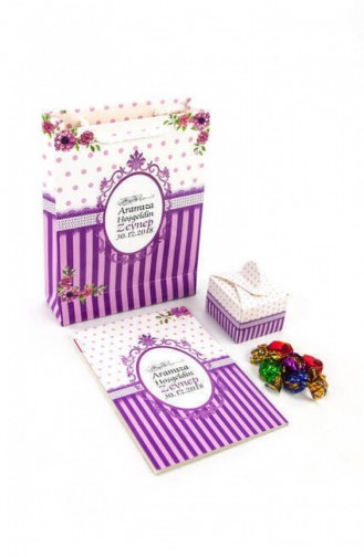 10 Pieces Of Yasin Book Pocket Size 64 Pages Name Tag Sweet Cardboard Bag Purple Color Mevlid Gift 4897654300463 4897654300463