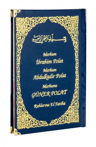 50 Mit Namen Bedrucktes Hardcover-Buch Von Yasin Mittleres Format 128 Seiten Dunkelblaue Farbe Religiöses Geschenk 4897654300573 4897654300573