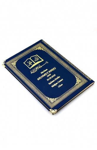 Livre à Couverture Rigide Imprimé De 50 Noms De Yasin Ottoman à Motifs Taille Moyenne 176 Pages Couleur Bleu Foncé Cadeau Religieux 4897654300604 4897654300604