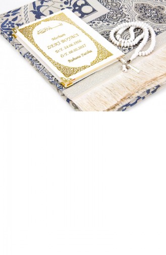 Livres Yasin à Couverture Rigide Avec Tapis De Prière Et Perles De Prière Coffret Cadeau Mevlit Gris 50 Noms 4897654300613 4897654300613