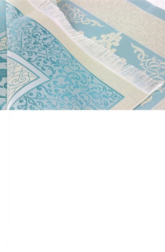 Luxe Lichte Kleur Ottomaanse Taffeta Gebedskleed Turquoise Kleur 4897654301002 4897654301002