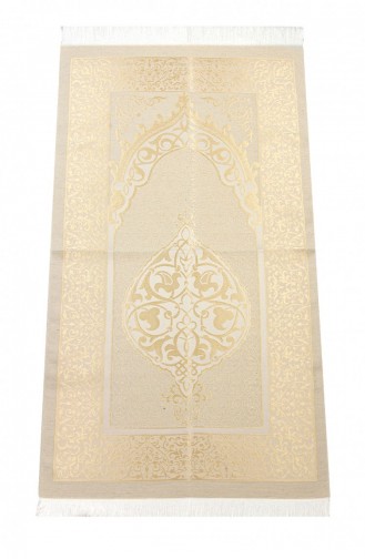 Luxuriöser Heller Ottoman-Gebetsteppich Aus Taft In Gold 4897654301004 4897654301004