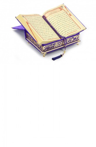Personalized Gift Quran Set With Sponge Velvet Covered Case Purple 4897654301026 4897654301026