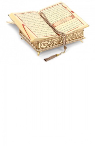 Personalized Gift Quran Set With Sponge Velvet Covered Case Camel Color 4897654301032 4897654301032