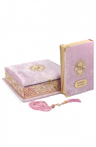 Mitgift Mit Samt überzogenes Mit Schwamm überzogenes Koran-Geschenkset In Rosa 4897654301036 4897654301036