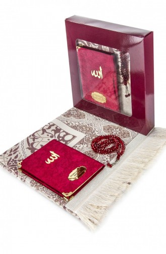 10 قطع من الهدايا الخاصة حقيبة كتب ياسين مغطاة بالمخمل مقاس لوحة مخصصة سجادة صلاة خرز صلاة محاصر باللون الأحمر 4897654301143 4897654301143