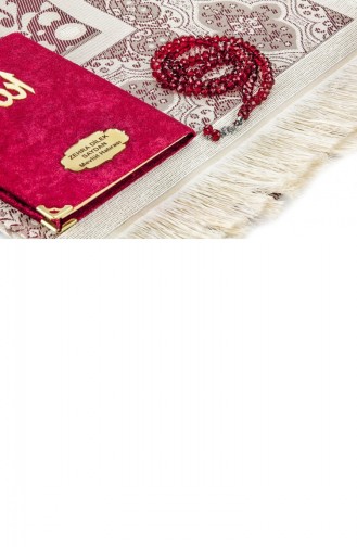 10 Pièces De Cadeau Spécial Recouvert De Velours Yasin Livre Sac Taille Plaque Personnalisée Tapis De Prière Perles De Prière En Boîte Rouge 4897654301143 4897654301143