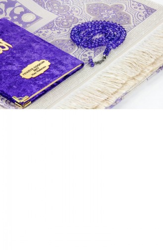 10 Pièces De Cadeau Spécial Recouvert De Velours Yasin Livre Sac Taille Plaque Personnalisée Tapis De Prière Perles De Prière En Boîte Violet 4897654301145 4897654301145