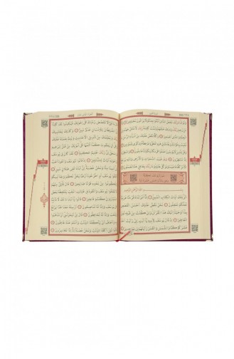 طقم قرآن مع سجادة صلاة للتخزين مغطاة بالمخمل باللون الأحمر 48976543011559 48976543011559