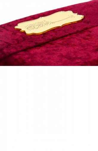 Perles De Prière Personnalisées Recouvertes De Velours à Motifs En Plexiglas Cadeau Moyen Arabe Saint Coran Claret Rouge 4897654301178 4897654301178