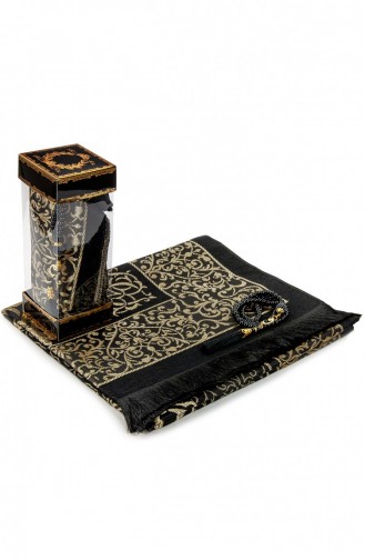 Prayer Mat Pearl Rosary And Window Boxed Set Black Color 4897654301302 4897654301302