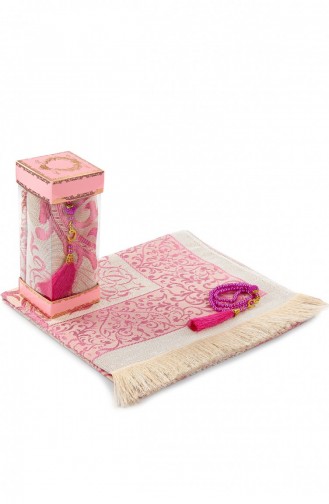 Coffret Tapis De Prière Chapelet De Perles Et Fenêtre Couleur Rose 4897654301303 4897654301303